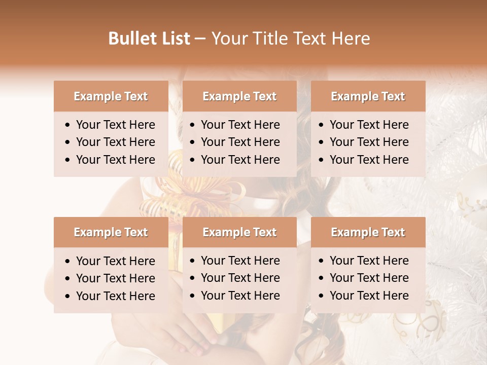 Christmas Blond Bow PowerPoint Template