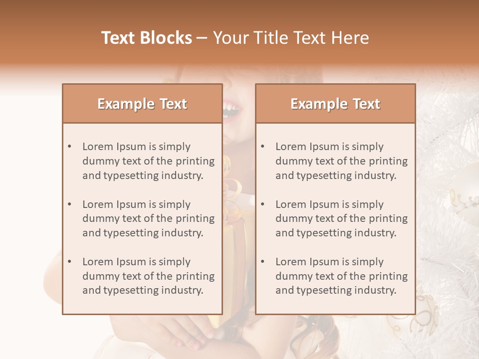 Christmas Blond Bow PowerPoint Template