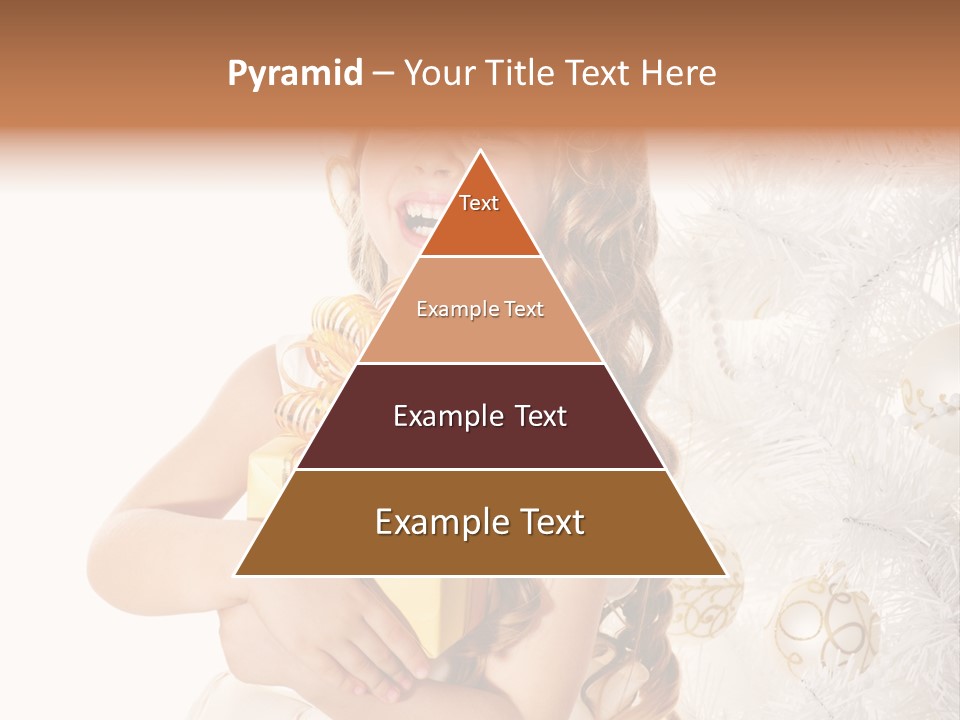 Christmas Blond Bow PowerPoint Template