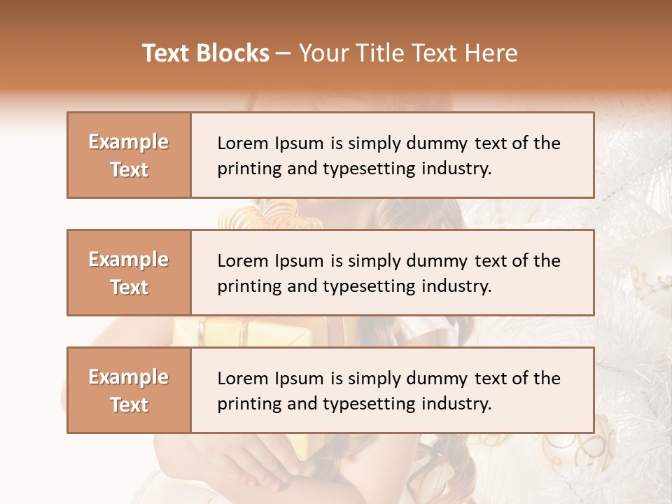 Christmas Blond Bow PowerPoint Template