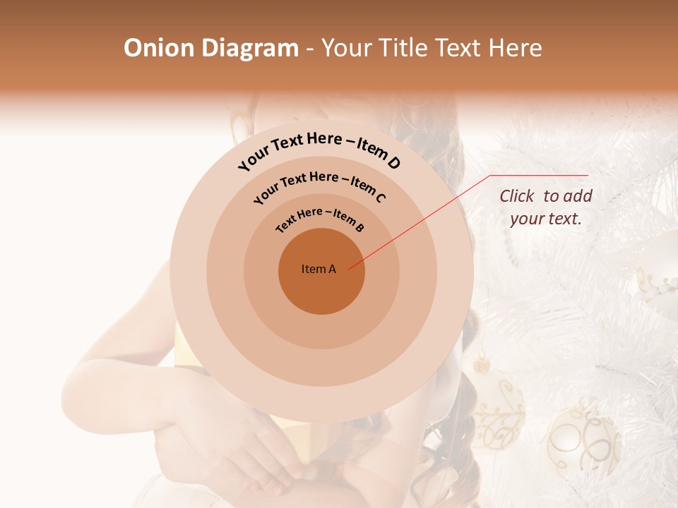 Christmas Blond Bow PowerPoint Template