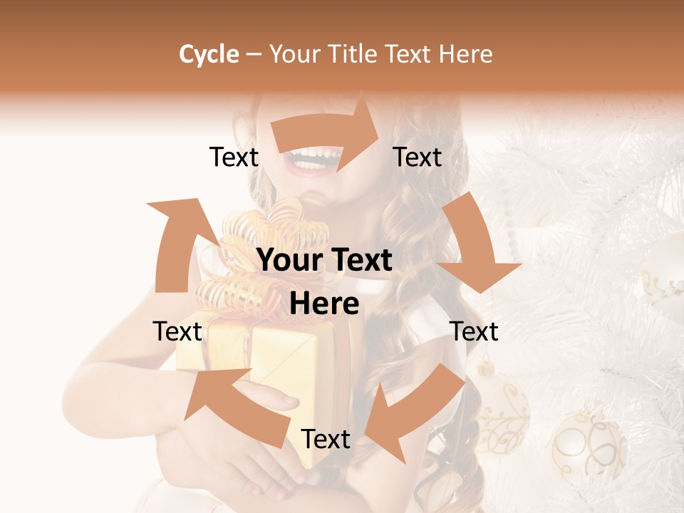 Christmas Blond Bow PowerPoint Template