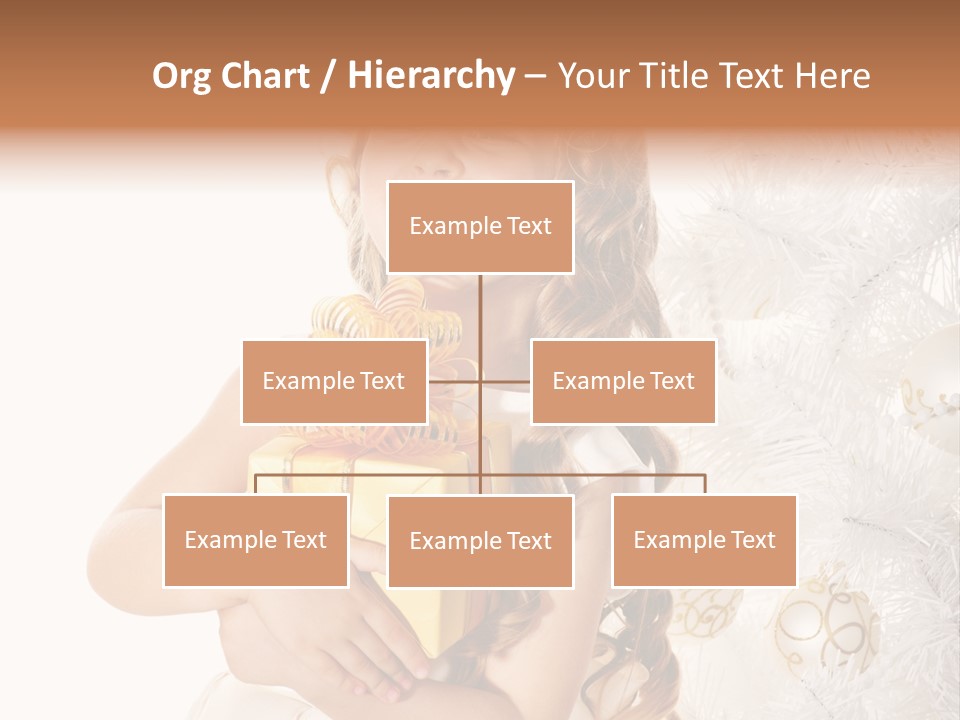 Christmas Blond Bow PowerPoint Template