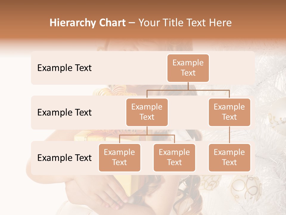 Christmas Blond Bow PowerPoint Template