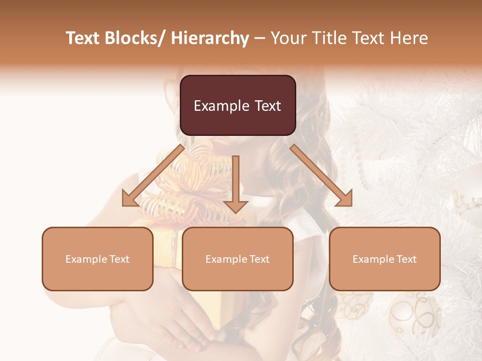 Christmas Blond Bow PowerPoint Template