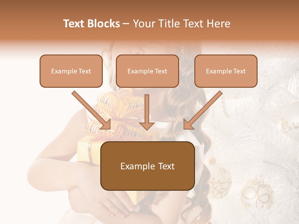 Christmas Blond Bow PowerPoint Template