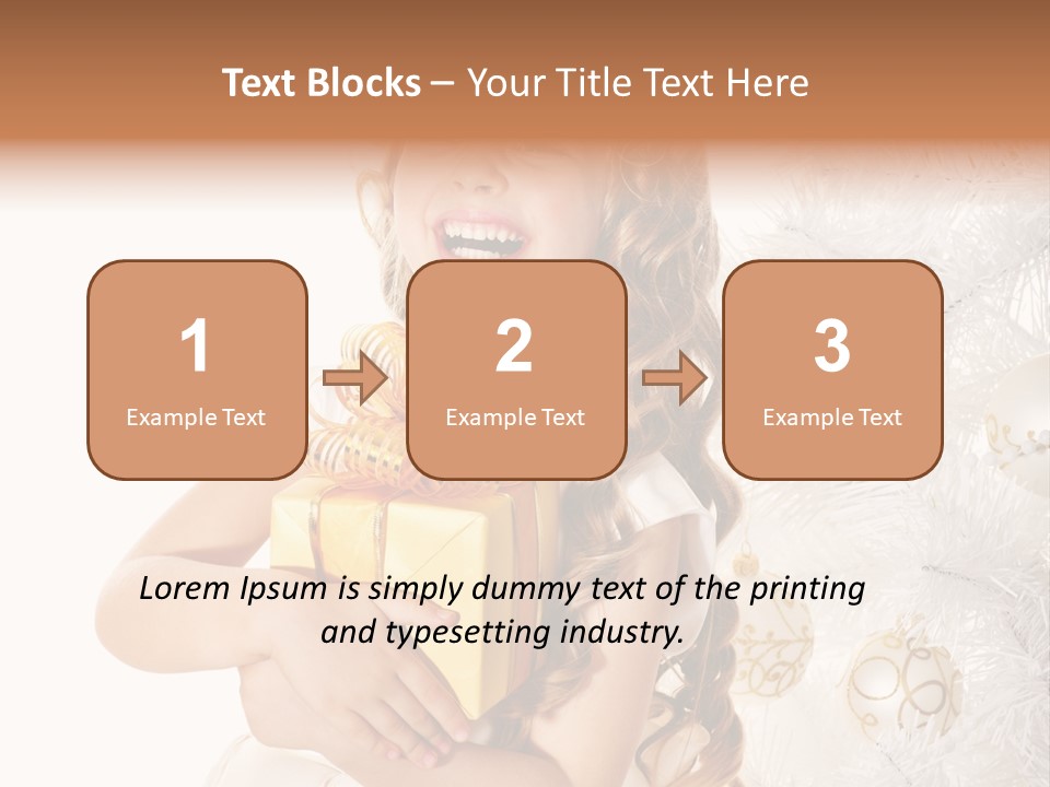 Christmas Blond Bow PowerPoint Template