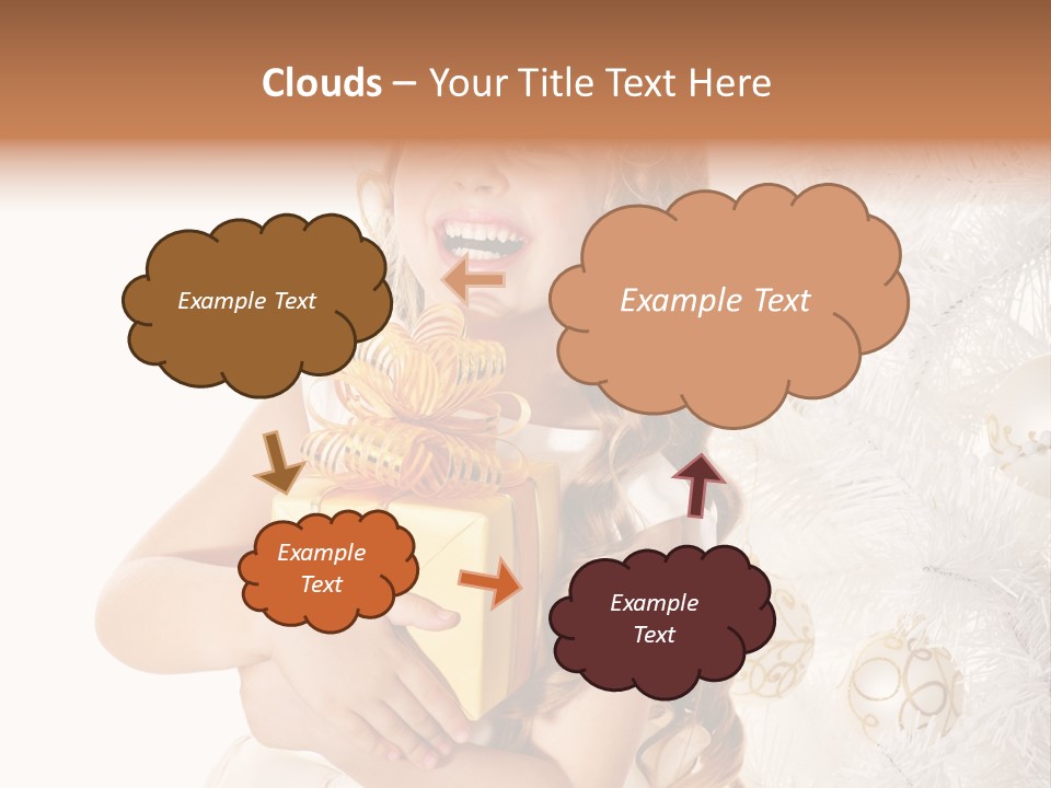 Christmas Blond Bow PowerPoint Template