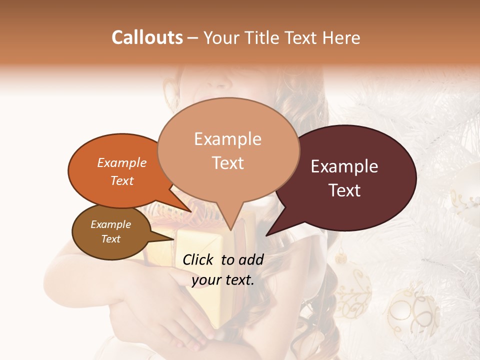 Christmas Blond Bow PowerPoint Template