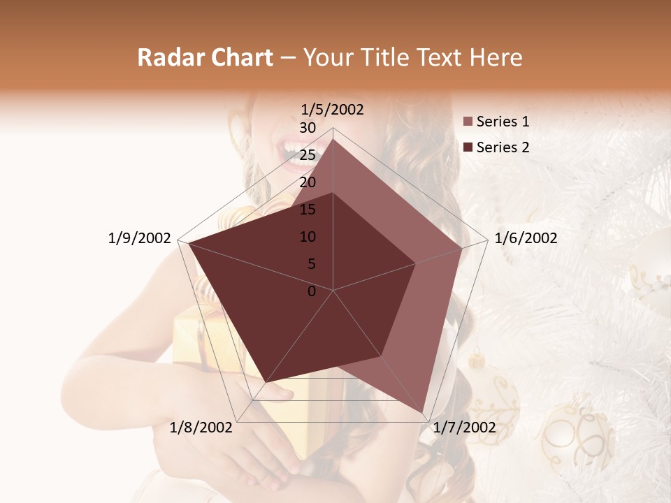 Christmas Blond Bow PowerPoint Template