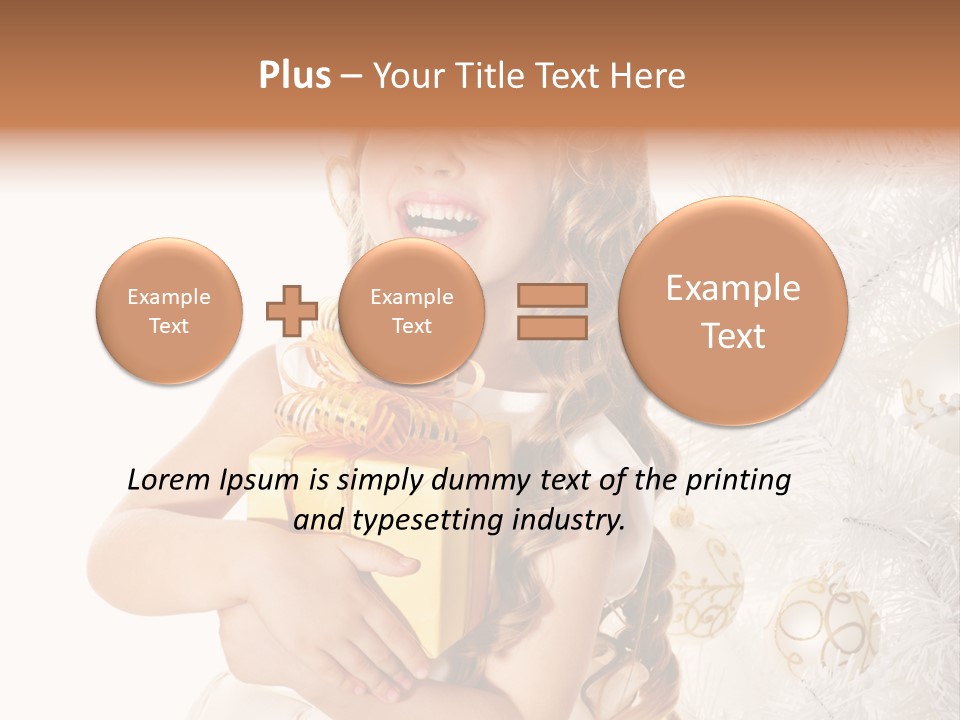 Christmas Blond Bow PowerPoint Template