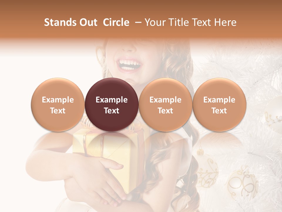 Christmas Blond Bow PowerPoint Template