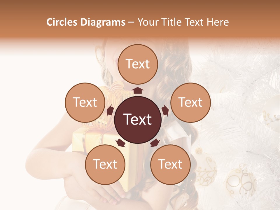 Christmas Blond Bow PowerPoint Template