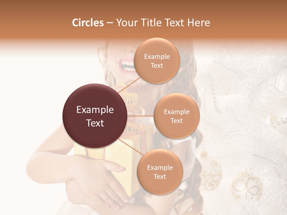 Christmas Blond Bow PowerPoint Template