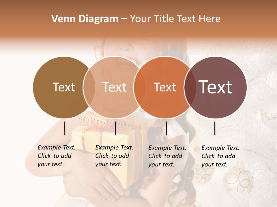 Christmas Blond Bow PowerPoint Template