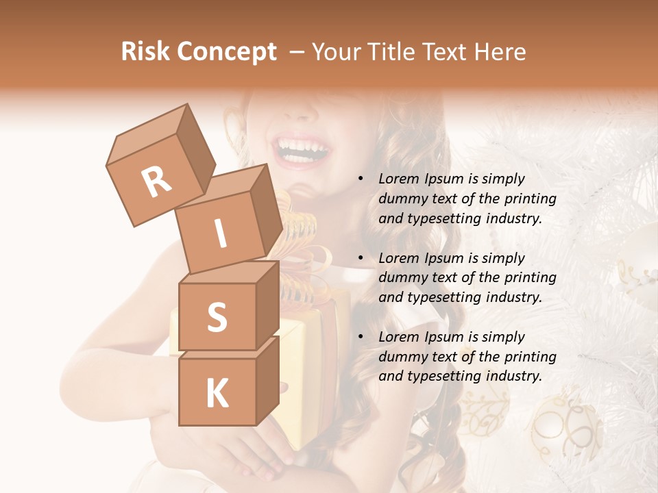 Christmas Blond Bow PowerPoint Template