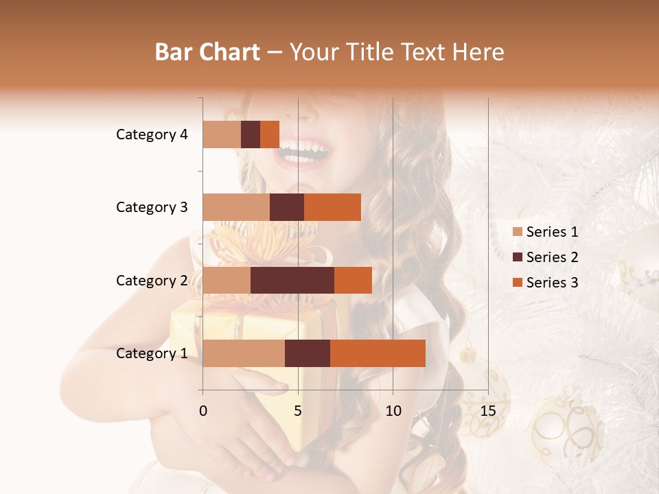 Christmas Blond Bow PowerPoint Template