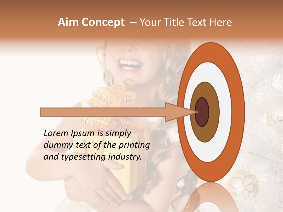 Christmas Blond Bow PowerPoint Template