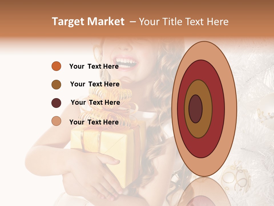 Christmas Blond Bow PowerPoint Template