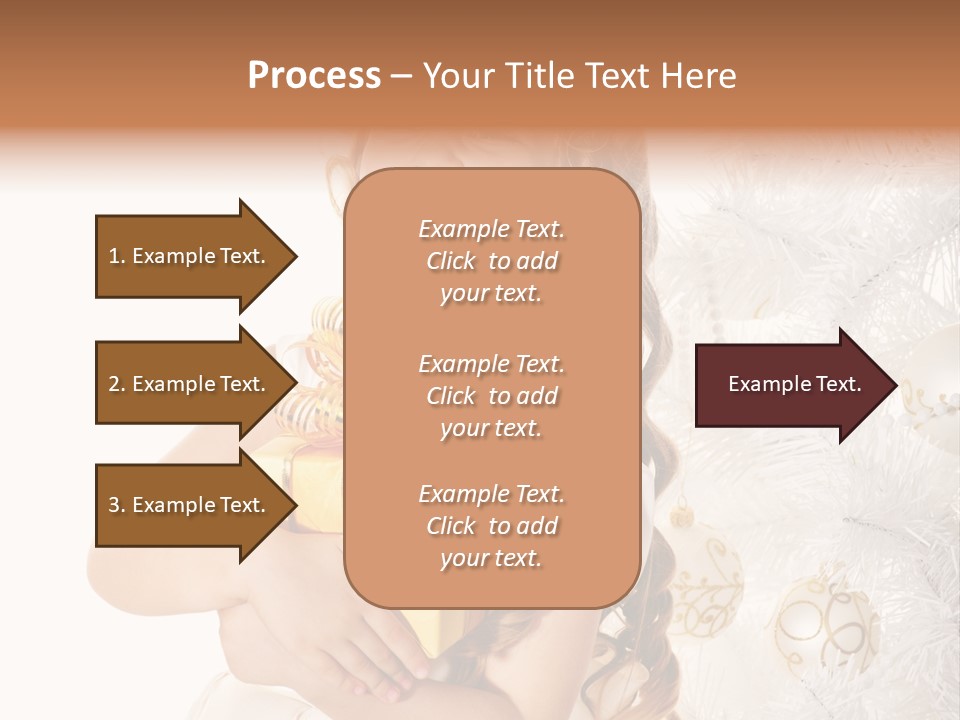 Christmas Blond Bow PowerPoint Template