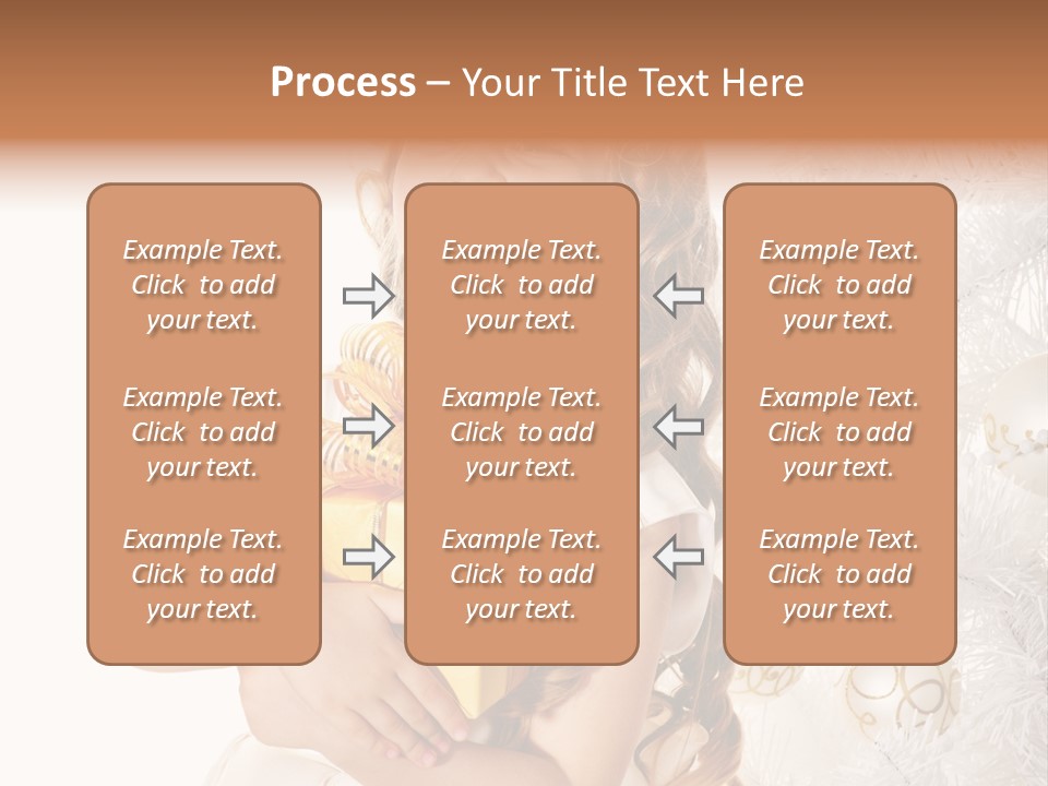 Christmas Blond Bow PowerPoint Template