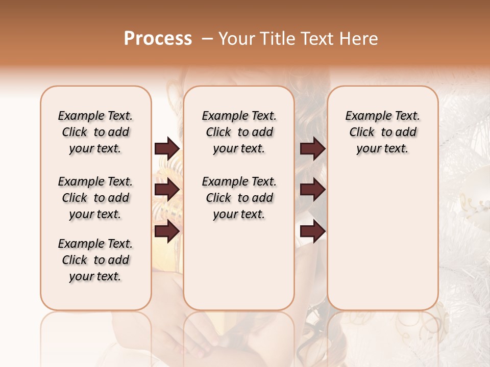 Christmas Blond Bow PowerPoint Template