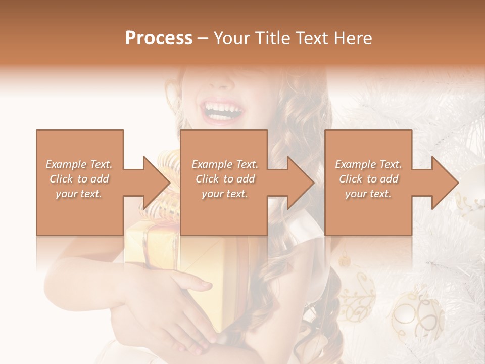 Christmas Blond Bow PowerPoint Template