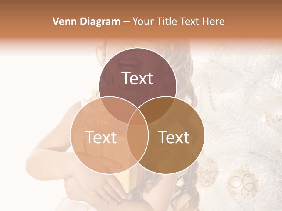 Christmas Blond Bow PowerPoint Template