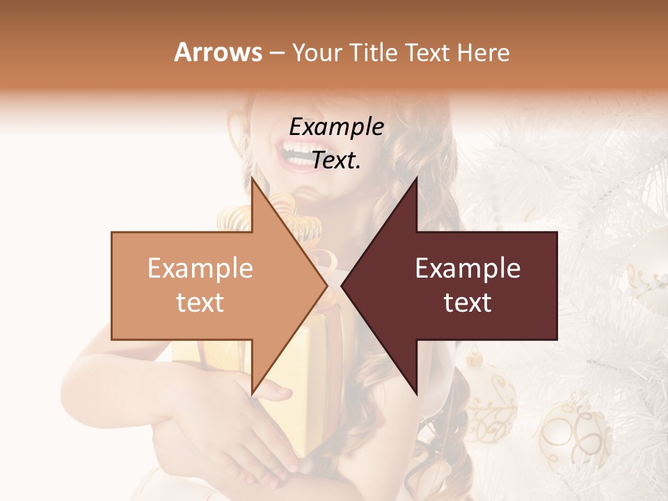 Christmas Blond Bow PowerPoint Template