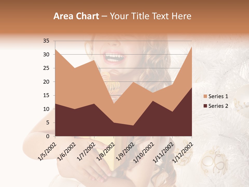 Christmas Blond Bow PowerPoint Template