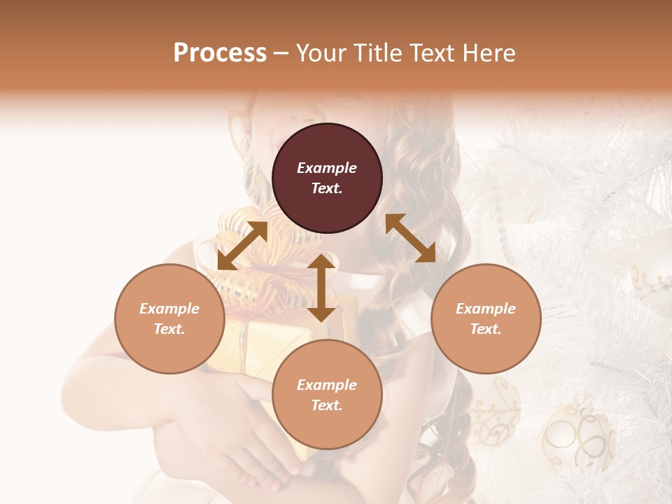 Christmas Blond Bow PowerPoint Template