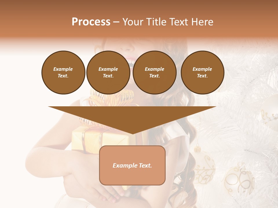 Christmas Blond Bow PowerPoint Template