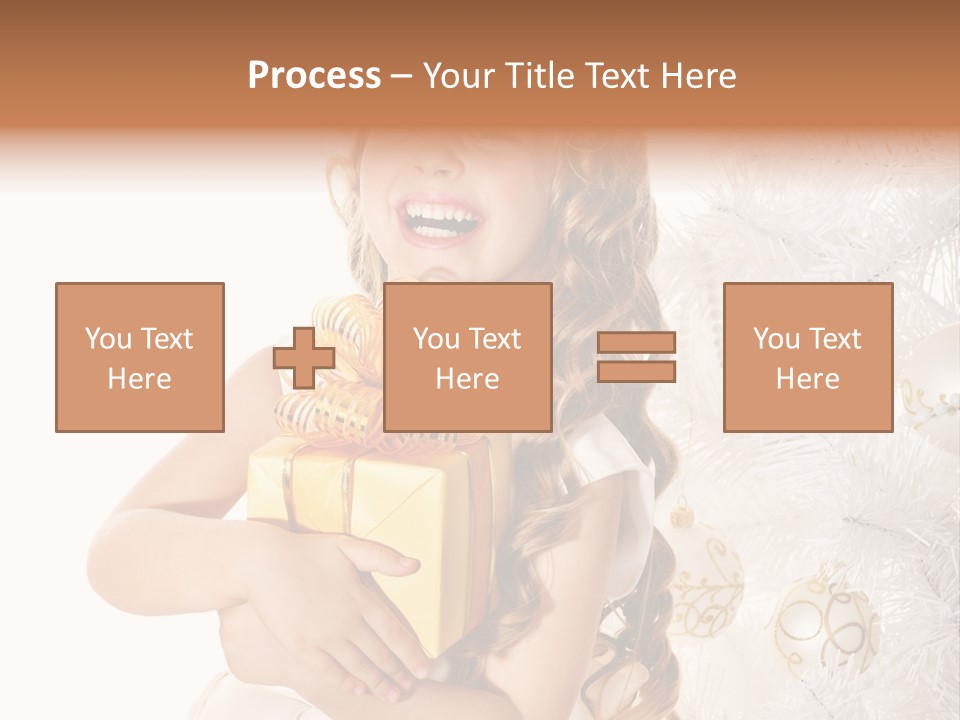 Christmas Blond Bow PowerPoint Template