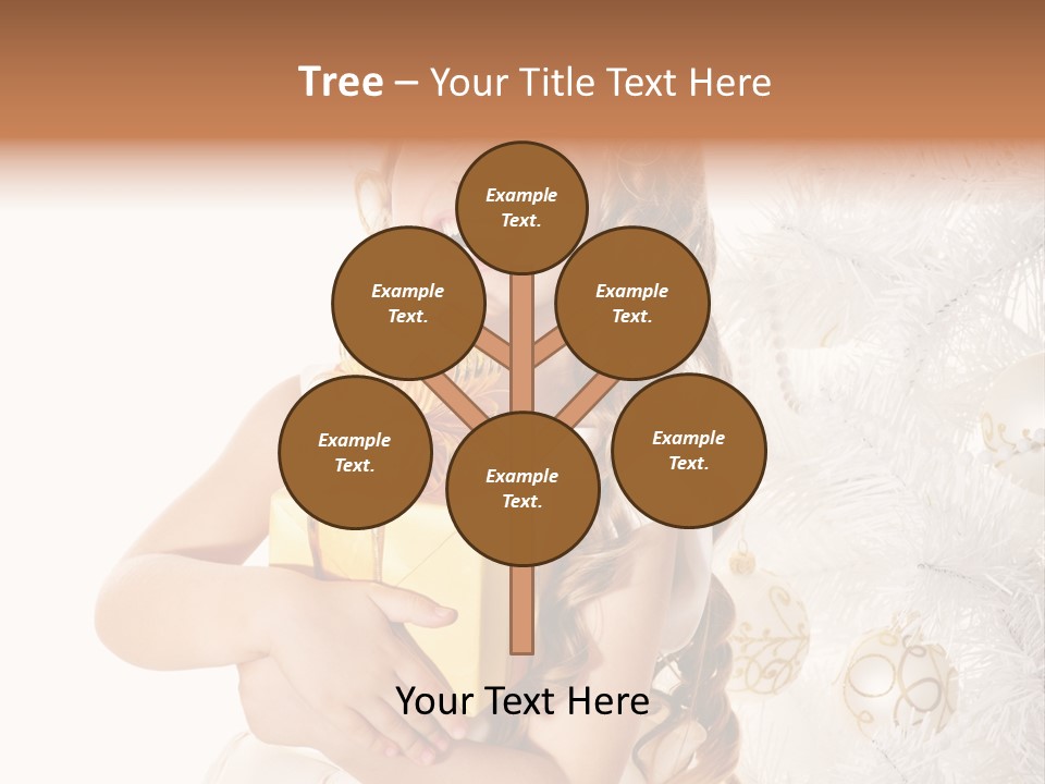 Christmas Blond Bow PowerPoint Template