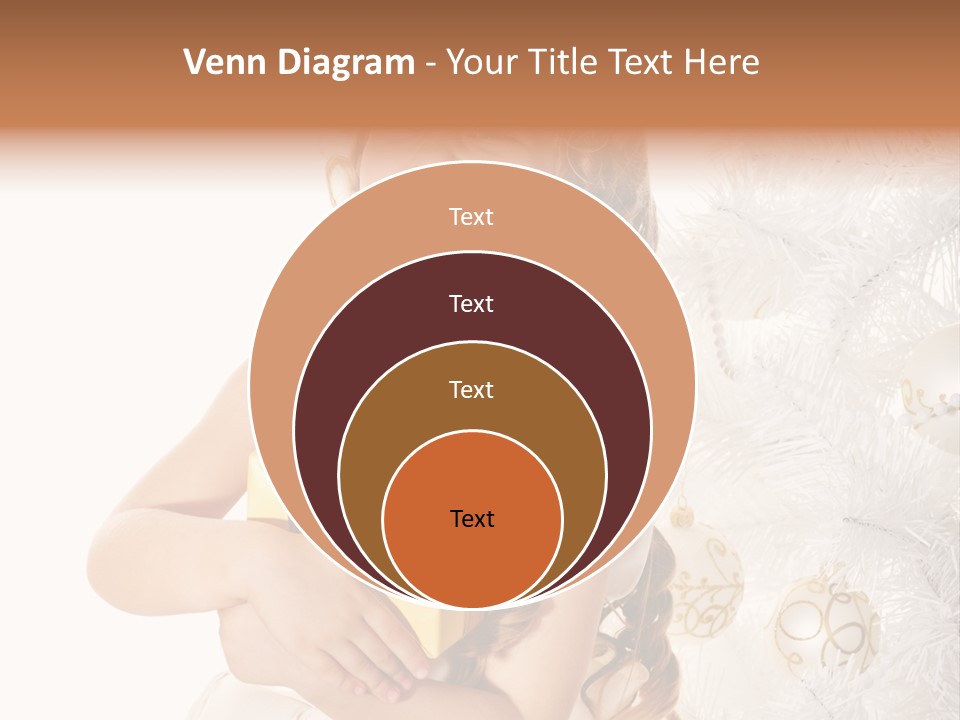 Christmas Blond Bow PowerPoint Template