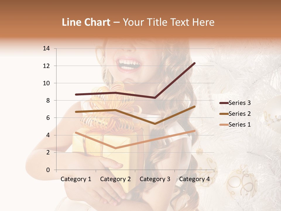 Christmas Blond Bow PowerPoint Template