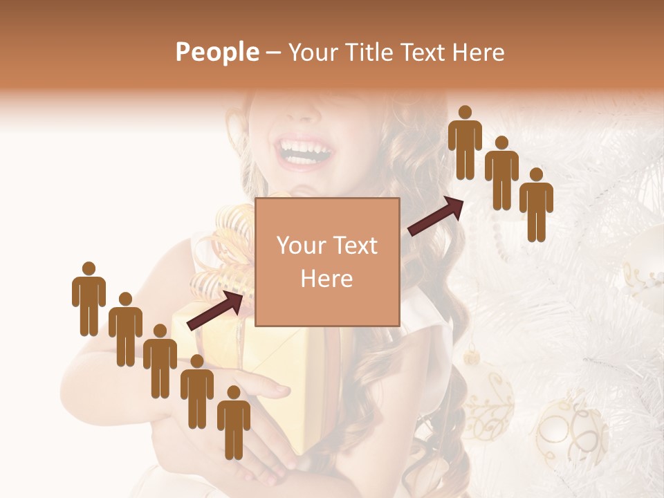 Christmas Blond Bow PowerPoint Template