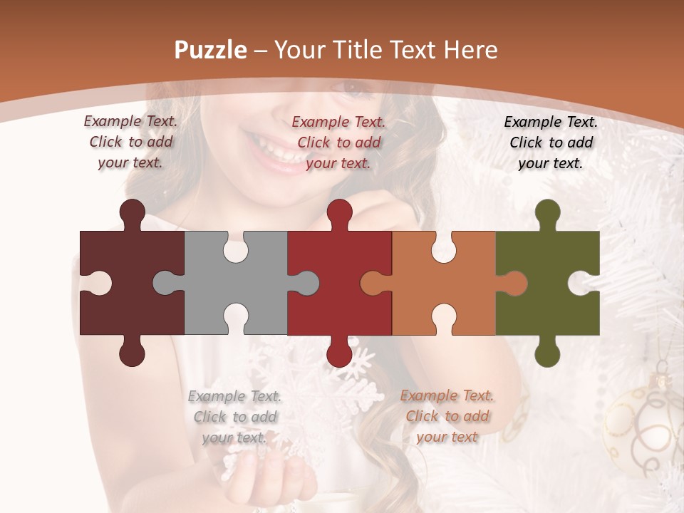 Cute Winter White PowerPoint Template