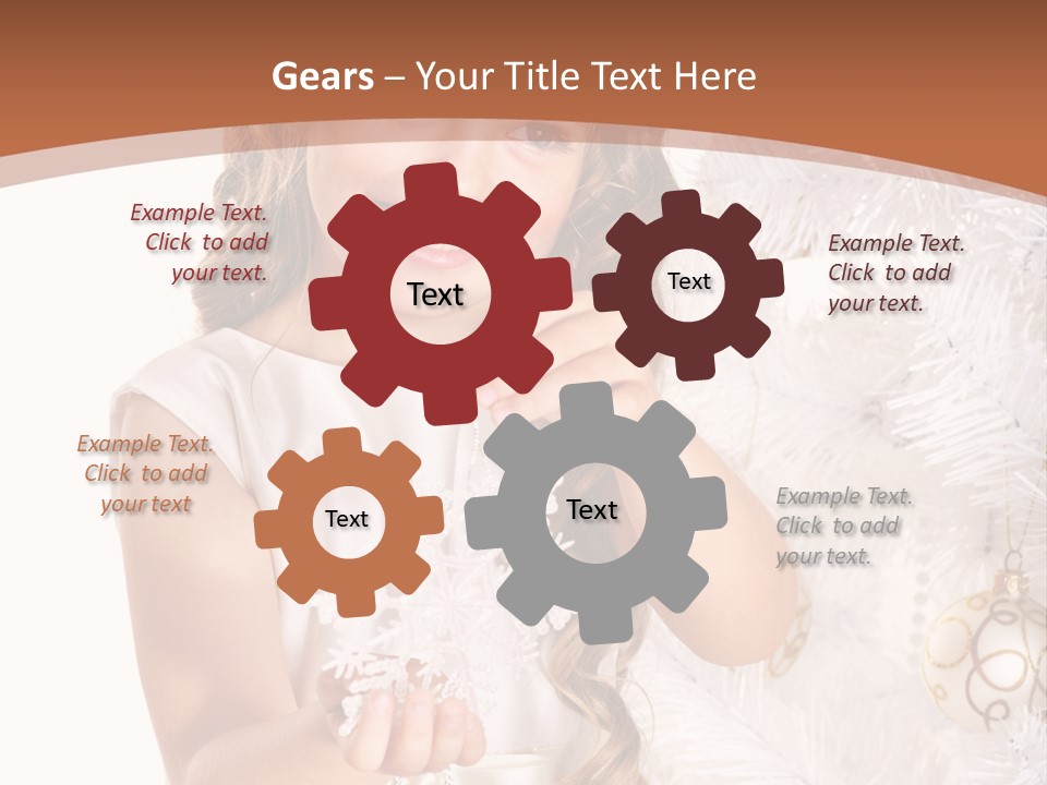 Cute Winter White PowerPoint Template