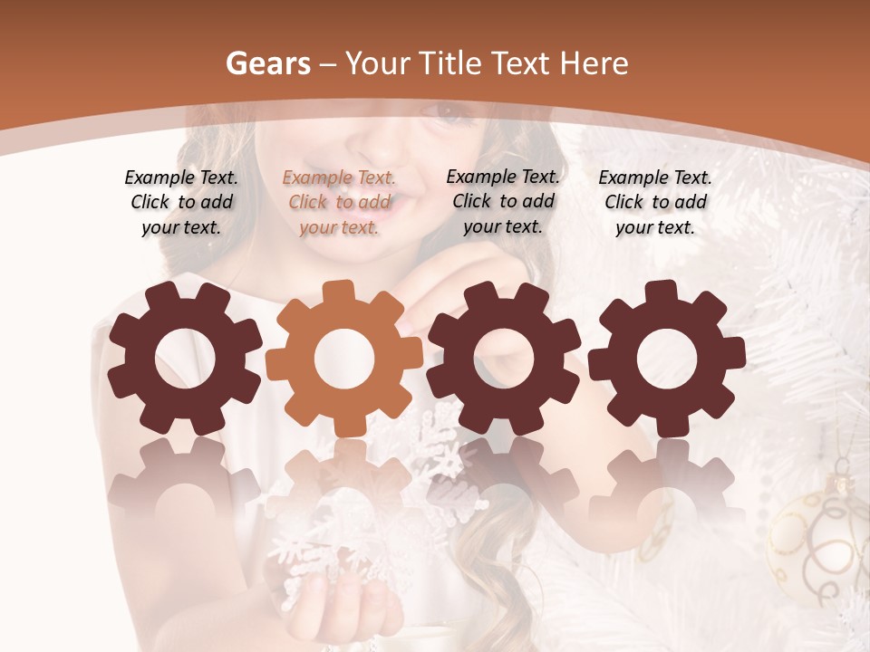 Cute Winter White PowerPoint Template