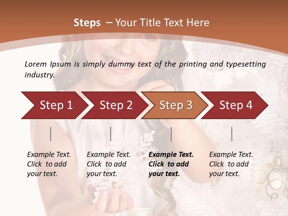 Cute Winter White PowerPoint Template