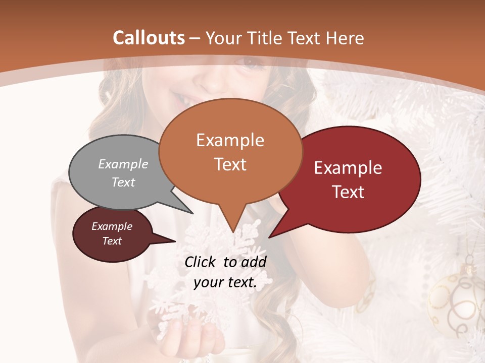 Cute Winter White PowerPoint Template