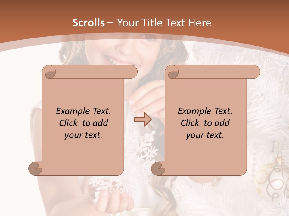 Cute Winter White PowerPoint Template