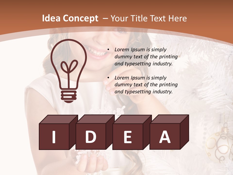 Cute Winter White PowerPoint Template