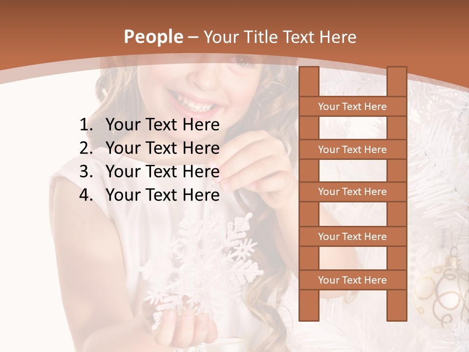Cute Winter White PowerPoint Template