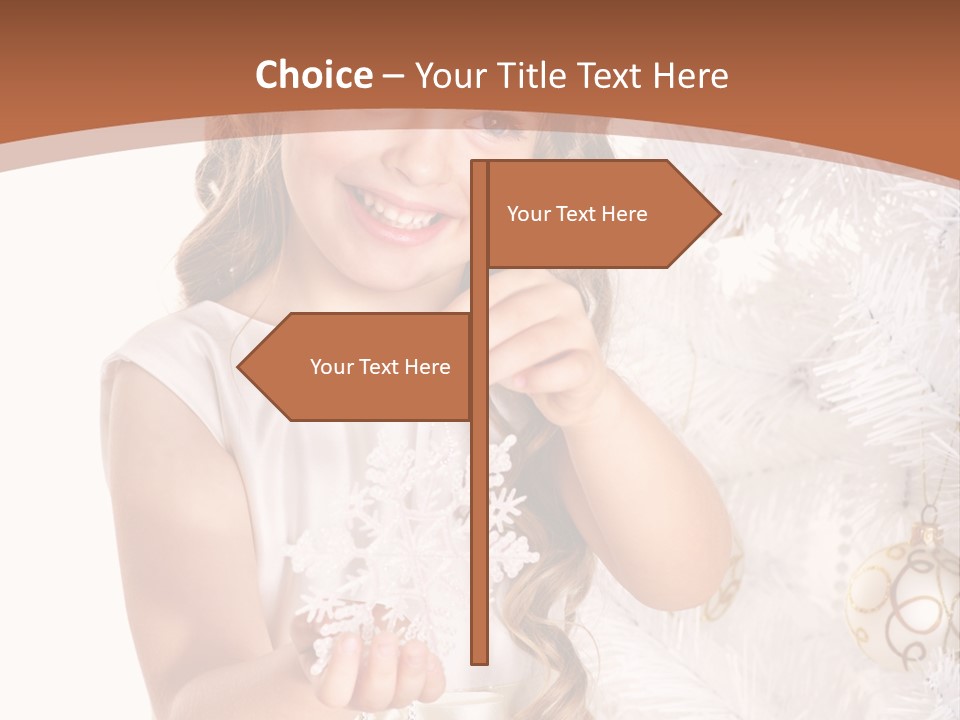 Cute Winter White PowerPoint Template