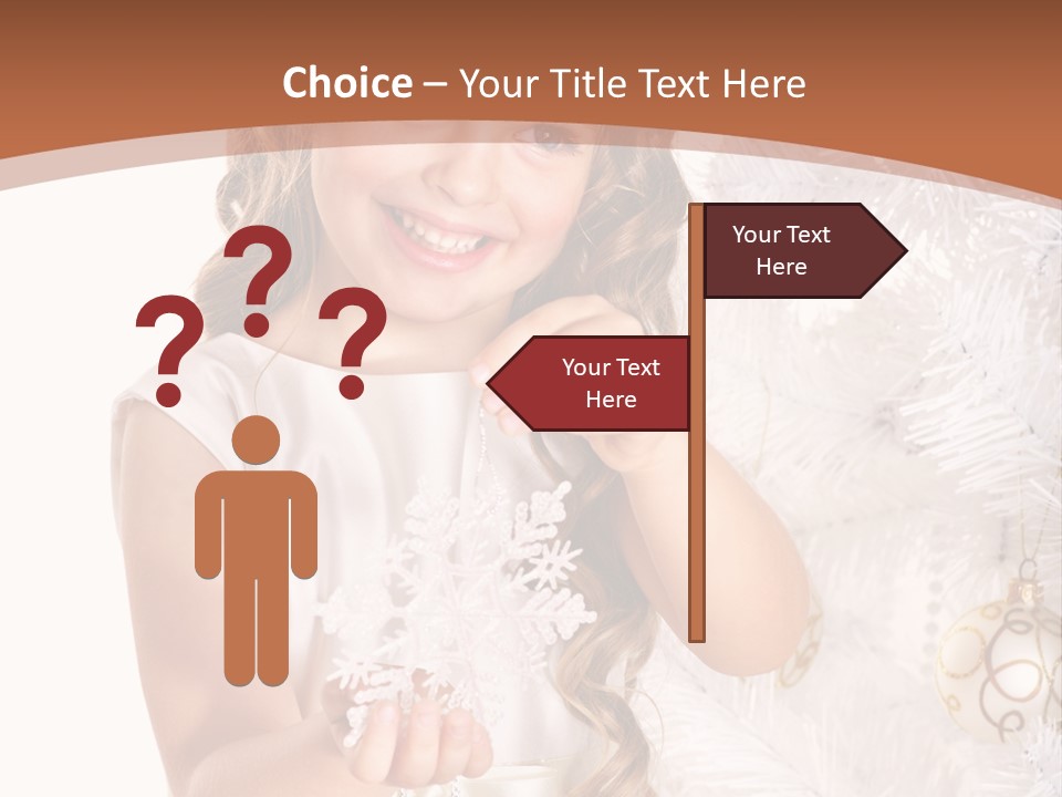 Cute Winter White PowerPoint Template