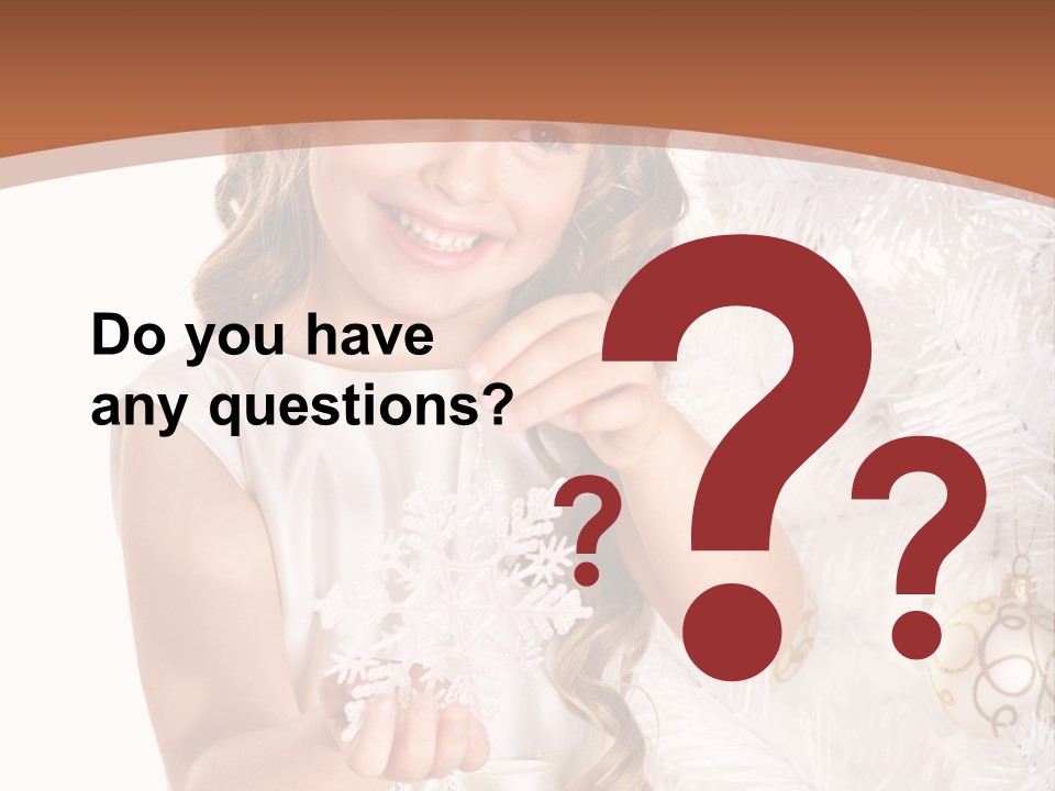 Cute Winter White PowerPoint Template