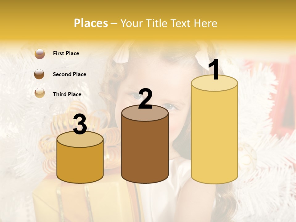 Box Decoration Girl PowerPoint Template