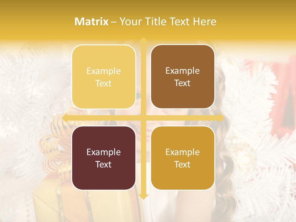 Box Decoration Girl PowerPoint Template